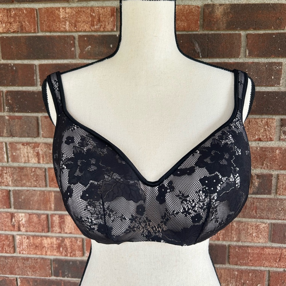 Cacique Balconette Black Lace Bra